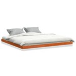 vidaXL Cadre de lit cire marron 200x200 cm bois de pin massif