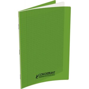 Cahier 48 pages seyès 90 g couverture polypropylène vert format 21 x 29 7 cm CONQUERANT