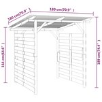 vidaXL Abri de stockage du bois de chauffage Bois de pin imprégné