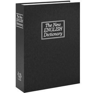 ACROPAQ Coffre Fort Discret Livre- Coffre-fort Livre avec serrure à combinaison- Sécurisez vos objets- Noir