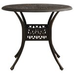 vidaXL Ensemble de bistro 3 Pièces Aluminium coulé Bronze
