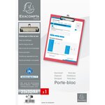 Porte-bloc Papier Enduit - Format 23x32cm Pour A4 - Rouge - X 10 - Exacompta