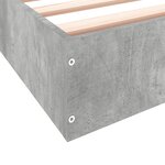 vidaXL Cadre de lit gris béton 75x190 cm bois d'ingénierie