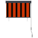 vidaXL Store roulant d'extérieur 100x250 cm Orange et marron