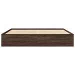 vidaXL Cadre de lit chêne marron 180x200 cm bois d'ingénierie