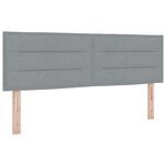 vidaXL Tête de Lit LED Design Lignes Gris Clair 160 cm Tissu