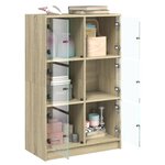 vidaXL Buffet haut avec portes chêne sonoma bois d'ingénierie