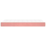 vidaXL Matelas de lit à ressorts ensachés rose 80x220x20 cm velours