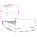 vidaXL Cadre de lit avec tête de lit Gris 80x200 cm Similicuir
