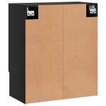 vidaXL Armoire murale noir 60x31x70 cm bois d'ingénierie