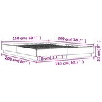 vidaXL Cadre de lit avec lumières LED chêne sonoma 150x200 cm