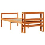 vidaXL Cadre de lit avec tête de lit cire marron 75x190 cm bois de pin