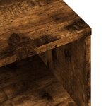 vidaXL Meuble TV chêne fumé 80x40x40 cm bois d'ingénierie