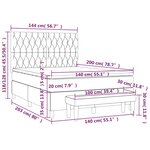 vidaXL Sommier à lattes de lit avec matelas Bleu 140x200 cm Tissu