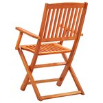 vidaXL Chaises de jardin pliables 6 Pièces Bois d'eucalyptus massif