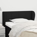 vidaXL Tête de lit avec oreilles Noir 103x23x78/88 cm Tissu