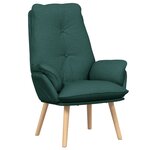 vidaXL Fauteuil Relaxant Vert Foncé Tissu