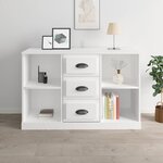 vidaXL Buffet blanc brillant 104 5x35 5x67 5 cm bois d'ingénierie
