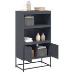 vidaXL Buffet haut vert olive 68 5x38 5x107 cm acier