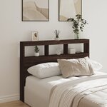 vidaXL Armoire tête de lit avec LED chêne marron 140x17x102 cm