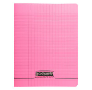 Cahier piqué POLYPRO 21x29,7 cm 96p séyès 90g Rose CALLIGRAPHE