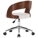 vidaXL Chaises pivotantes à manger lot de 4 bois courbé et similicuir