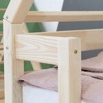 Lit cabane enfant TAHUKA 80 x 180 vert pétrole