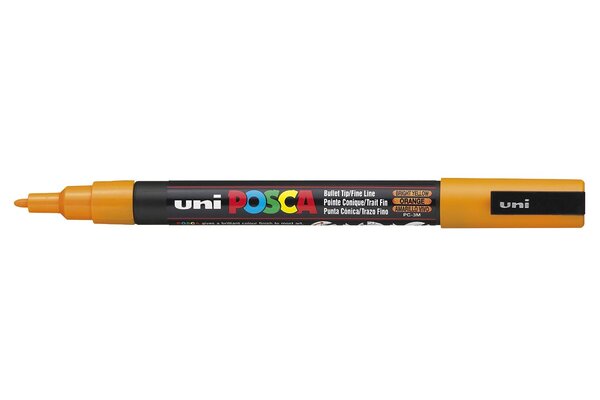 Marqueur pointe conique fine pc3m 0 9 - 1 3mm orange x 6 POSCA