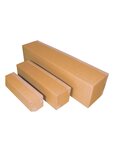 (lot  15 caisses) caisse pour produit long simple cannelure 150 x 150 x 1000mm