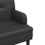 vidaXL Banc avec dossier noir 112x65 5x75 cm similicuir