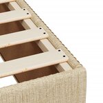 vidaXL Sommier à lattes de lit avec matelas Crème 160x200 cm Tissu