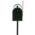 Us mailbox boite aux lettres design américain vert pied de support courrier