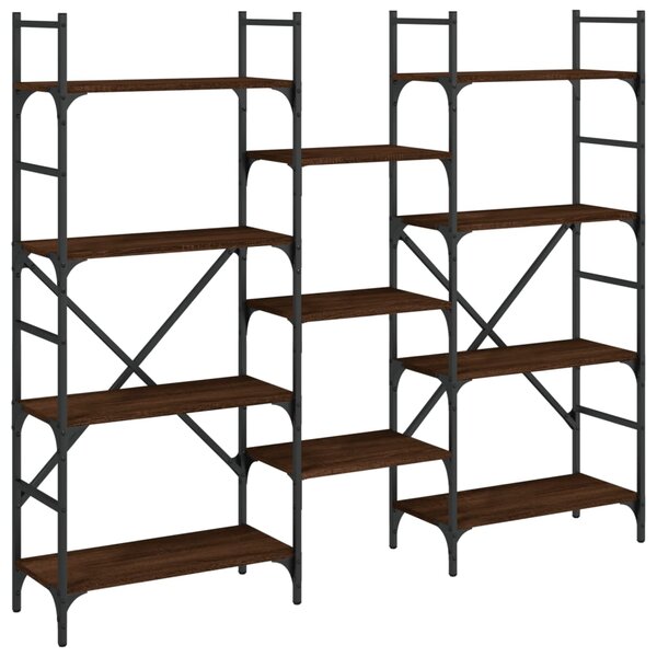 vidaXL Bibliothèque chêne marron 160x28 5x136 5 cm bois d'ingénierie