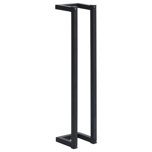 vidaXL Porte-serviette Noir 12 5x12 5x60 cm Fer