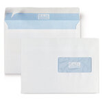 Lot de 500: enveloppe commerciale fsc vélin extra-blanc auto-adhésive sans fenêtre 80 g/m² raja 110x220 mm