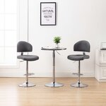 vidaXL Tabourets de bar lot de 2 gris similicuir