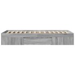 vidaXL Cadre de lit sonoma gris 90x200 cm bois d'ingénierie
