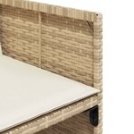 vidaXL Ensemble à manger de jardin et coussins 17 Pièces beige