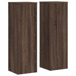 vidaXL Supports pour plantes 2 Pièces chêne marron bois d'ingénierie