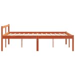 vidaXL Lit pour personne âgée cire marron 135x190cm bois de pin massif