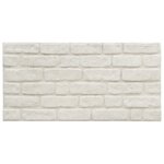 vidaXL Panneaux muraux 3D avec design de brique blanc 11 Pièces EPS