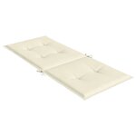 vidaXL Coussins de chaise de jardin dossier haut lot de 2 crème tissu