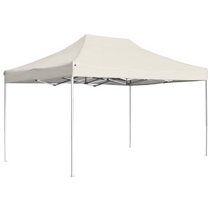 vidaXL Tente de réception pliable Aluminium 4 5x3 m Crème