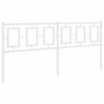 vidaXL Tête de lit métal blanc 180 cm