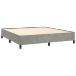 vidaXL Cadre de lit Gris clair 160x200 cm Velours