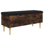 vidaXL Banc de rangement chêne fumé 102x42x46 cm bois d'ingénierie