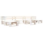 vidaXL Salon de jardin palette 6 Pièces Bois Blanc