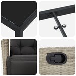 vidaXL Ensemble de salle à manger de jardin 5 pièces gris clair en poly rattan