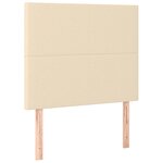 vidaXL Sommier à lattes de lit avec matelas Crème 90x200 cm Tissu