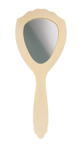 Miroir de princesse en bois 12 5 x 30 x 0 7 cm